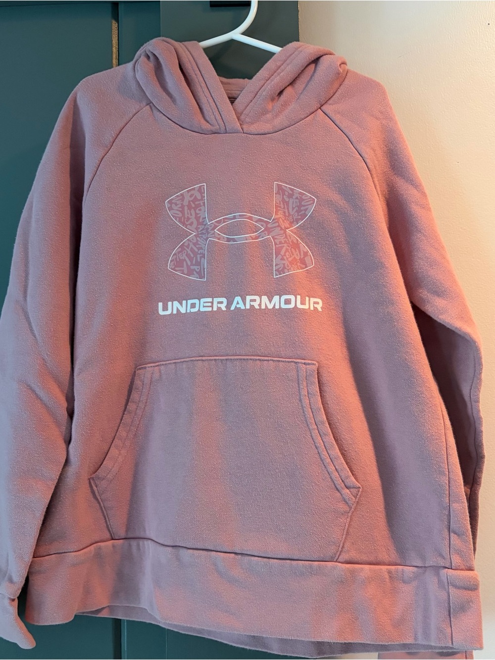 Under Armour Dusty Rose Graphic Logo Hoodie